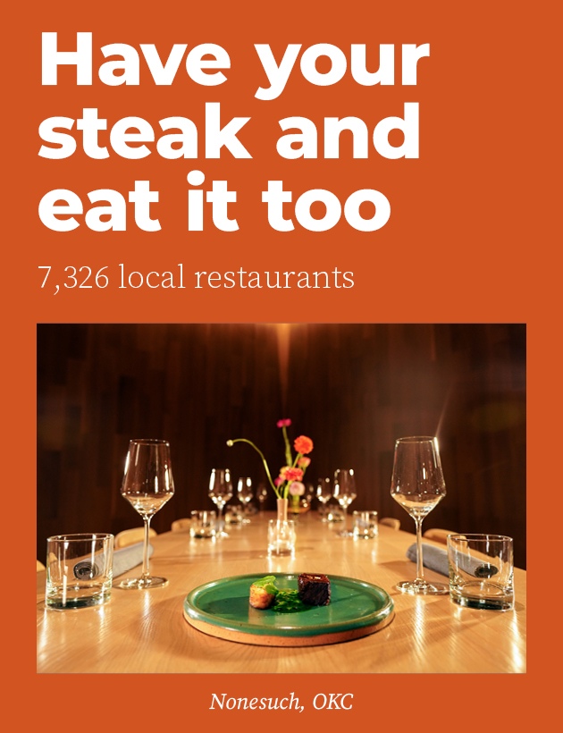 7,326 local restaurants in Oklahoma.