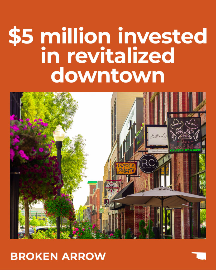 $5 million invested in the revitalized Broken Arrow downtown.
