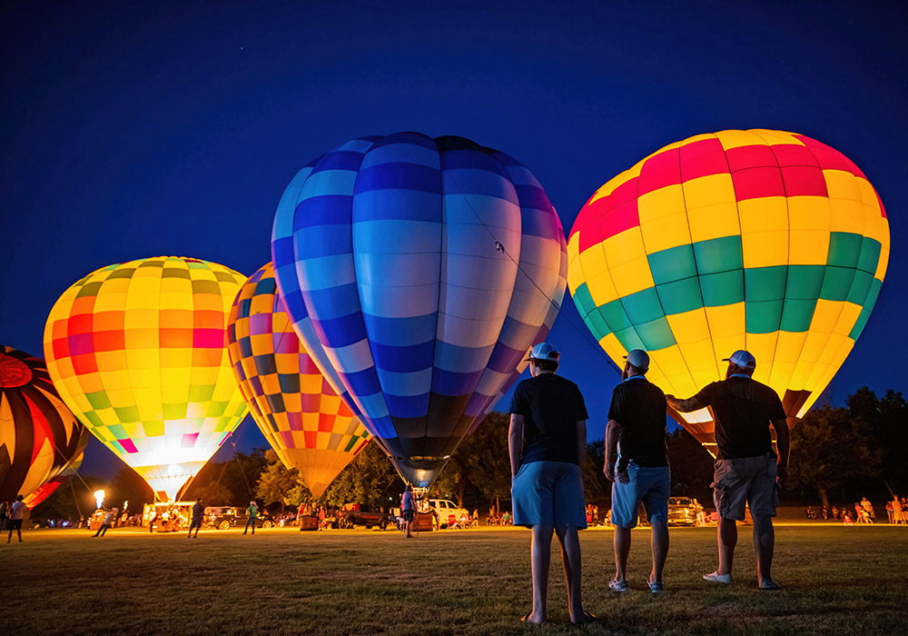 Hot air balloon festival in Shawnee, Oklahoma
