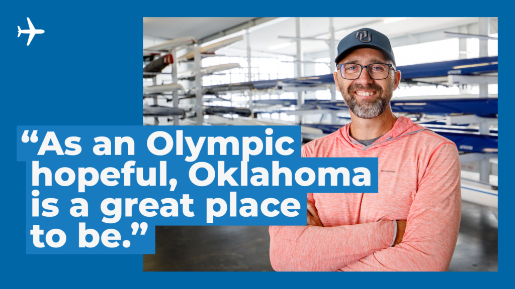 Bryan with a quote "As an Olympic hopeful, Oklahoma is a great place to be."