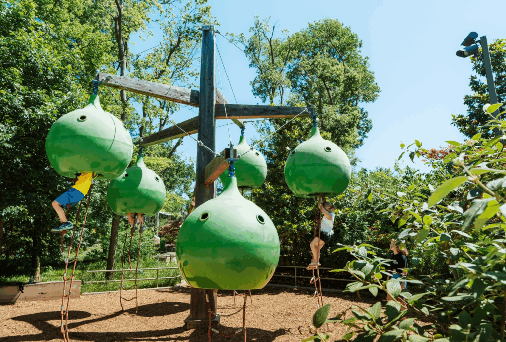 Kids play at The Gathering Place in Tulsa, which has been named Best City Park by USA Today.