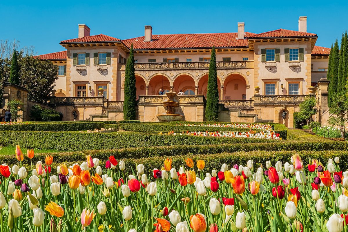 Beautiful landscape in the Philbrook Museum of Art at Tulsa, Oklahoma